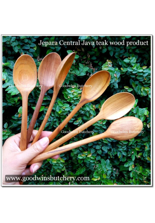 Jepara teakwood WOODEN SPATULA SMALL sendok sodet sutil kayu jati 22x4cm